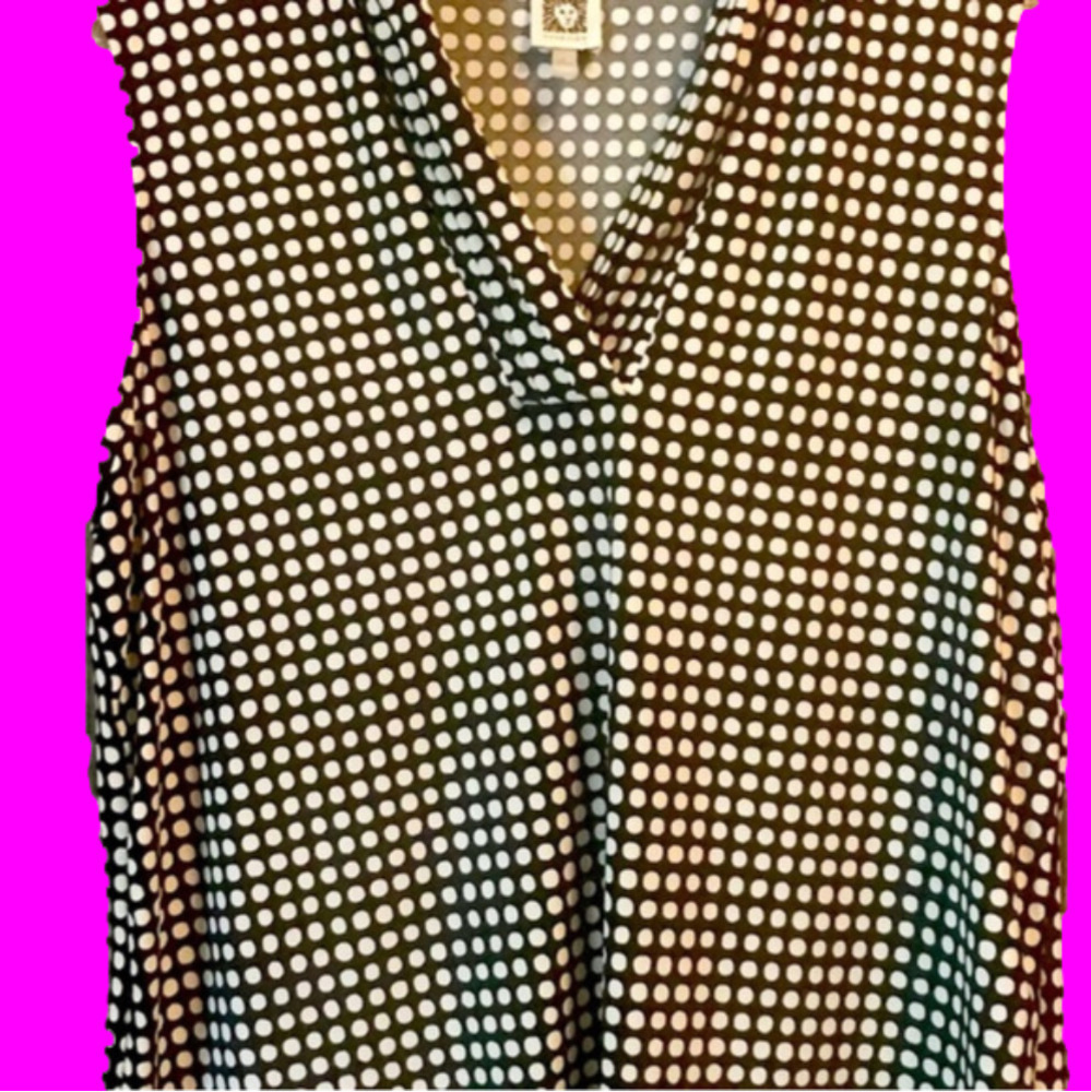 Anne Klein Polka Dot Top — NWOT